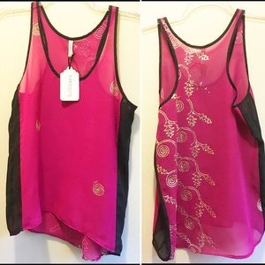 Sari racerback Tank blouse from India.